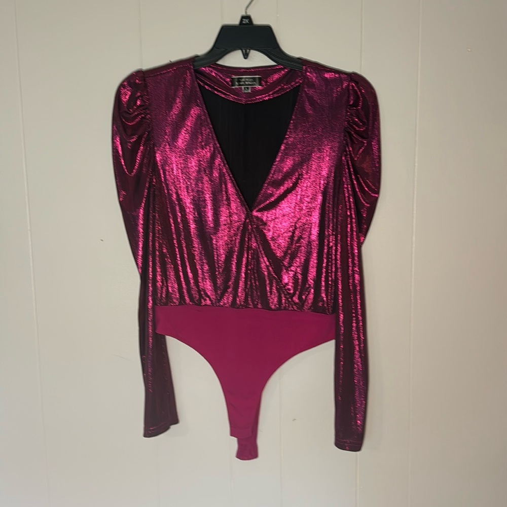 80s ladies!! Fuschia bodysuit